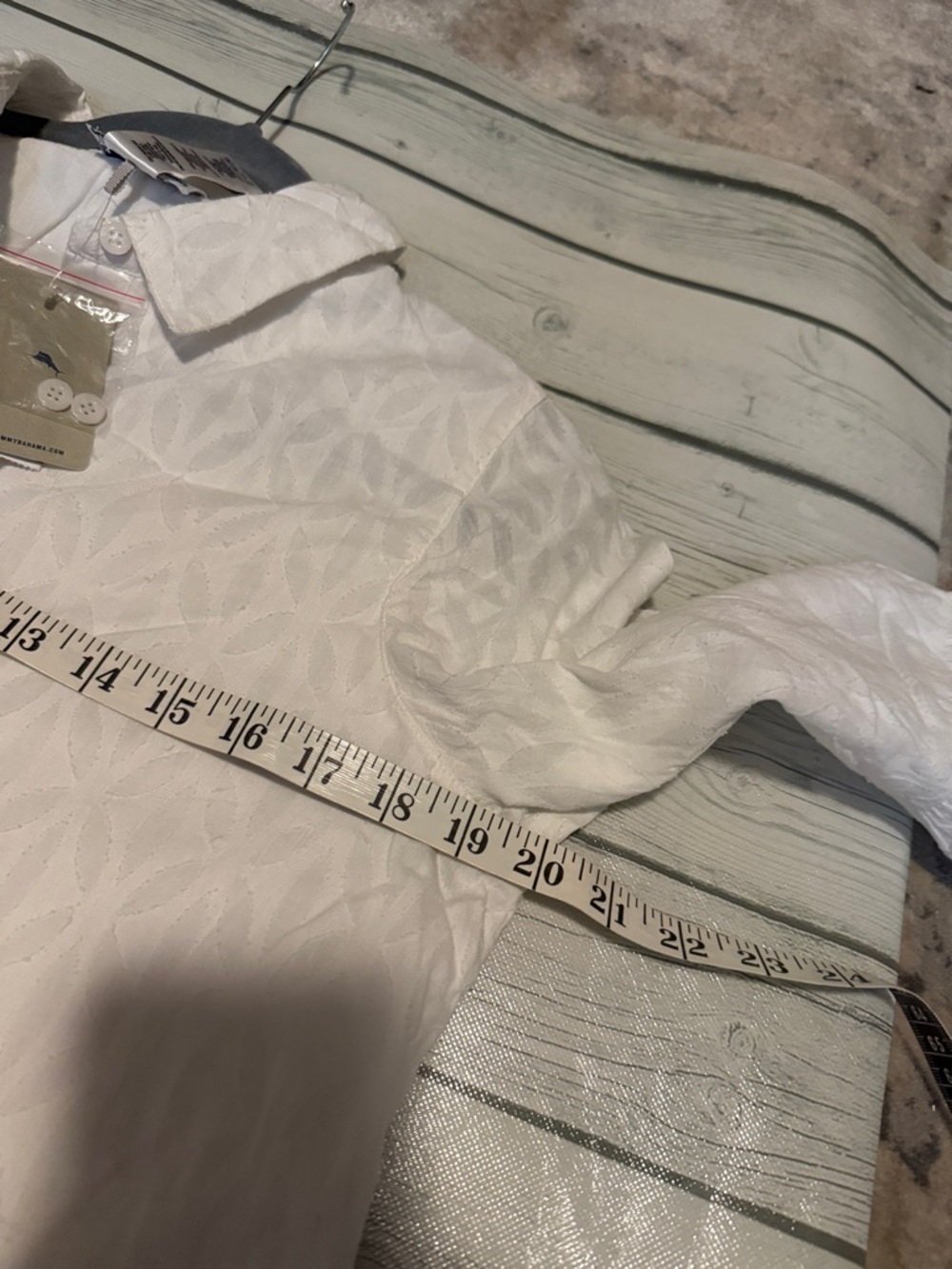 Tommy Bahama White Textured Button-Front Shirt Dress - Picture 5 of 9